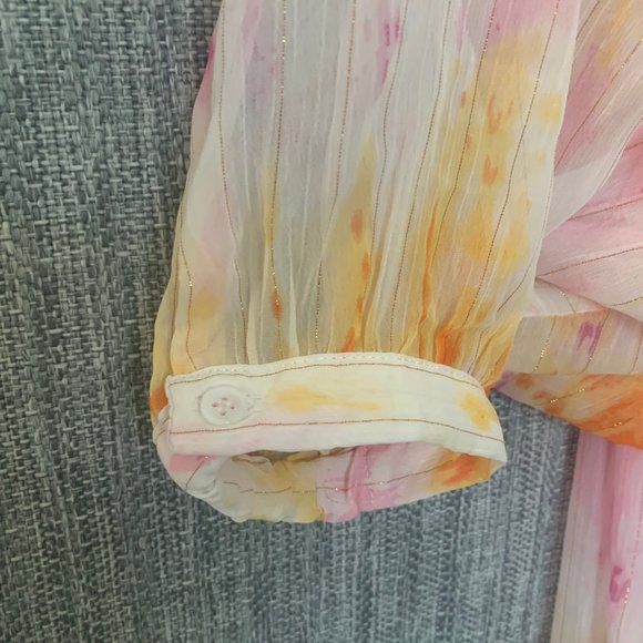 Badgley Mischka Women's Sheer Blouse Medium - Picture 5 of 14